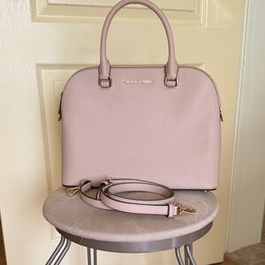 Michael Kors satchel dome  bag in powder pink.